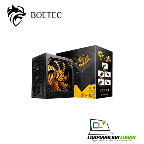 Imagen de FUENTE DE PODER BOETEC ATX ( 350W-ATX ) 350W