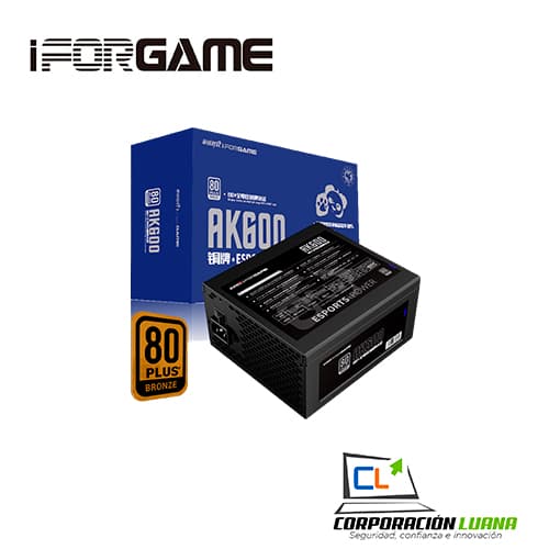 Foto del producto FUENTE DE PODER IFORGAME 600W ( AK600 ) BRONZE