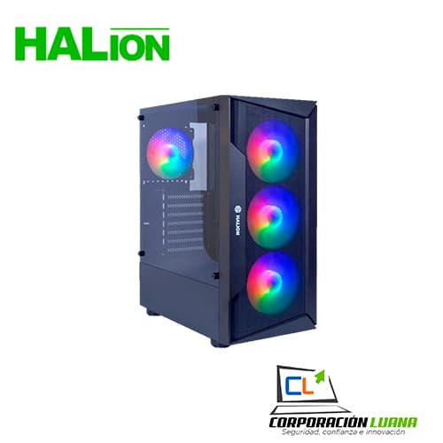 CASE GAMER HALION ( CR28 ) C/FUENTE 500W | X4 FAN | LED RGB