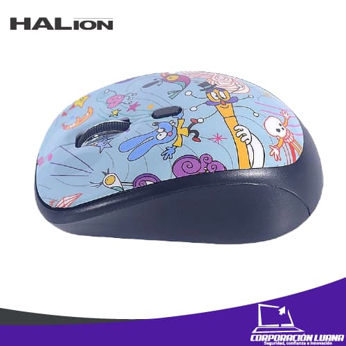 Imagen de MOUSE INALAMBRICO HALION ( HA-M851W ) CELESTE