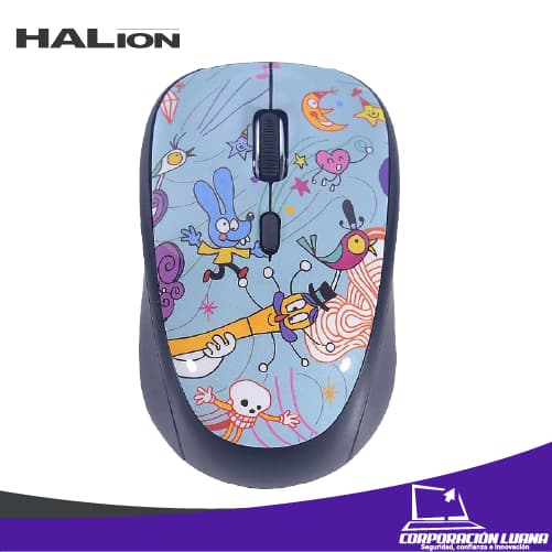 MOUSE INALAMBRICO HALION ( HA-M851W ) CELESTE