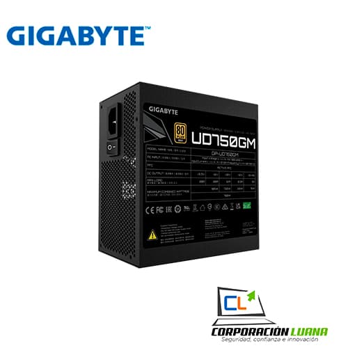 Imagen de FUENTE GIGABYTE GP-UD750GM 750W 80 PLUS GOLD FULL MODULAR (PN:GP-UD750GM)