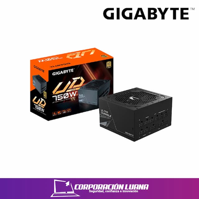 FUENTE GIGABYTE GP-UD750GM 750W 80 PLUS GOLD FULL MODULAR (PN:GP-UD750GM)