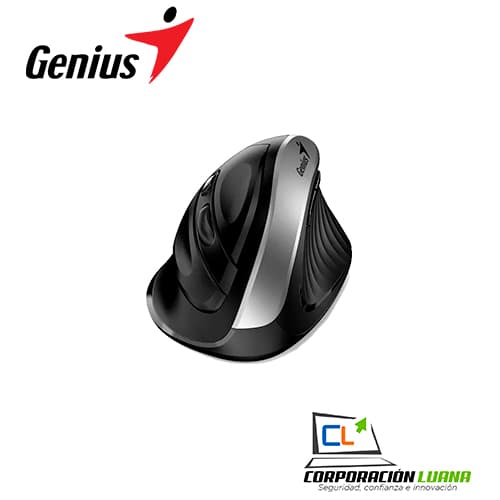 Imagen de MOUSE GENIUS ERGO 8250S WIRELESS VERTICAL 6-BOT ERGONOMICO SILVER GREY (31030031401)