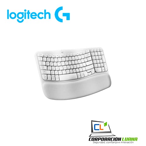 Imagen de TECLADO LOGITECH ERGO WAVE KEYS, ERGONOMICO, INALAMBRICO BOLT/BT, WHITE  920-012279