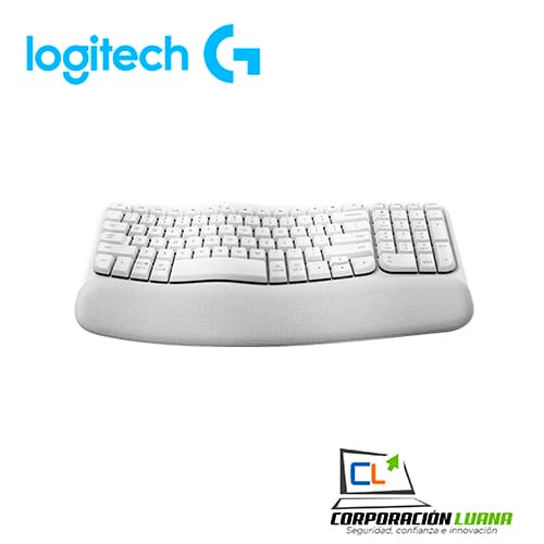 Imagen de TECLADO LOGITECH ERGO WAVE KEYS, ERGONOMICO, INALAMBRICO BOLT/BT, WHITE  920-012279