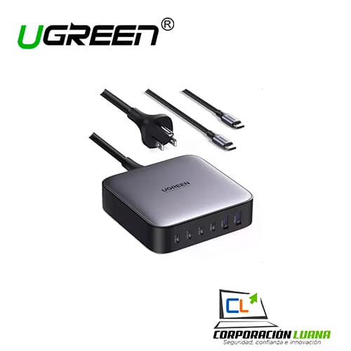 Imagen de CARGADOR UGREEN NEXODE USB-C 6PT / USB/ 200W (40913)