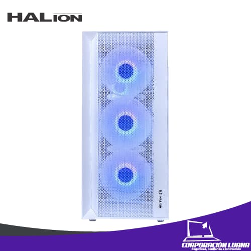 Foto del producto CASE GAMER HALION TORNADO ( AEHATO4B ) C/FUENTE 600W | BLANCO | X4 FAN RGB