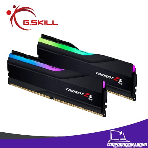 Imagen de MEMORIA RAM G.SKILL TRIDENT Z5 32GB 6000 MHZ (16X2) ( F5-6000J3238F16GX2-TZ5RK ) DDR5 | NEGRO | LED RGB