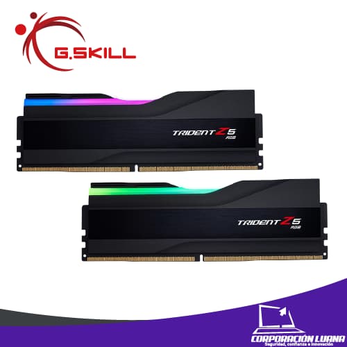 Imagen de MEMORIA RAM G.SKILL TRIDENT Z5 32GB 6000 MHZ (16X2) ( F5-6000J3238F16GX2-TZ5RK ) DDR5 | NEGRO | LED RGB