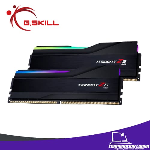 Foto del producto MEMORIA RAM G.SKILL TRIDENT Z5 32GB 6000 MHZ (16X2) ( F5-6000J3238F16GX2-TZ5RK ) DDR5 | NEGRO | LED RGB