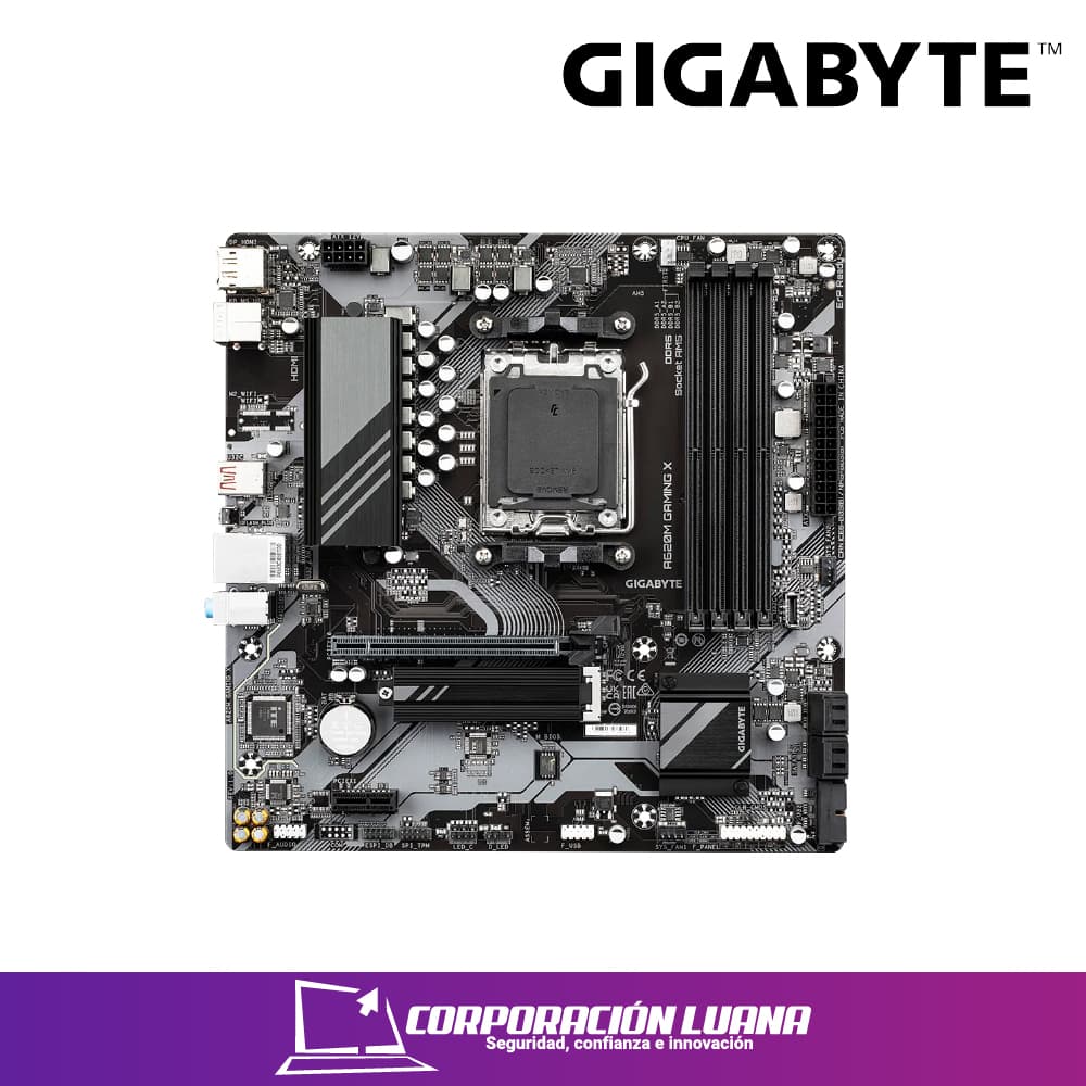 Imagen de MOTHERBOARD GIGABYTE A620M GAMING ( A620M-GAMING-X ) 4 SLOTS | AM5