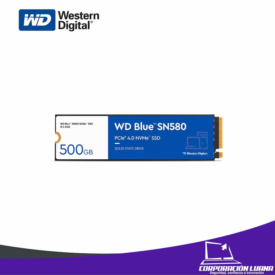 Foto del producto SSD WESTERN DIGITAL SN580 500GB BLUE ( WDS500G3B0E ) NVME M.2