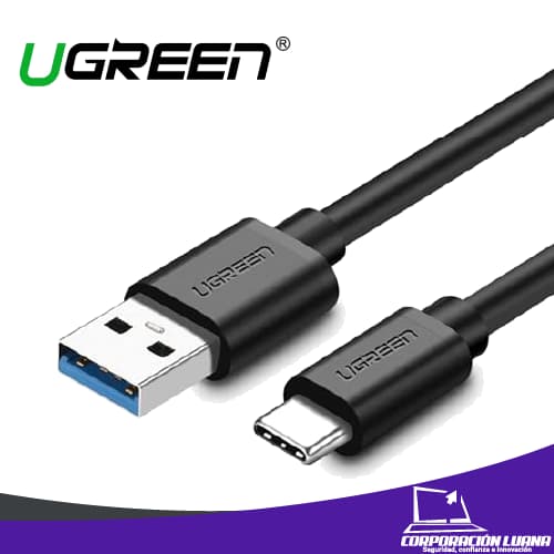 Imagen de CABLE USB 3.0 TO USB-C, 5GBPS TRANSFERENCIA Y CARGA 2M UGREEN ( 20884 )