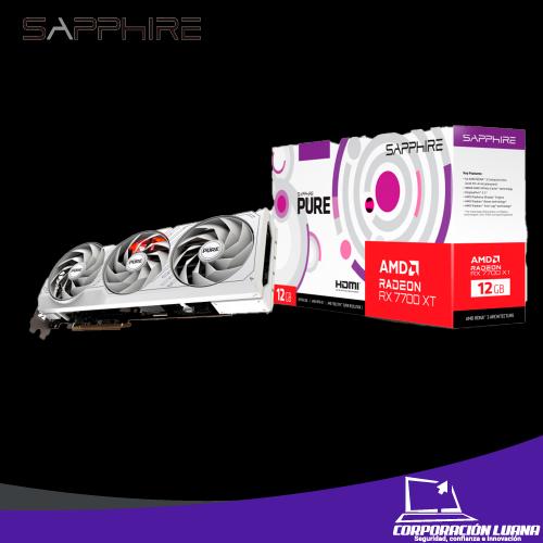 TARJETA DE VIDEO SAPPHIRE PURE RX 7700 XT GAMING OC ( 11335-03-20G ) 12GB | WHITE