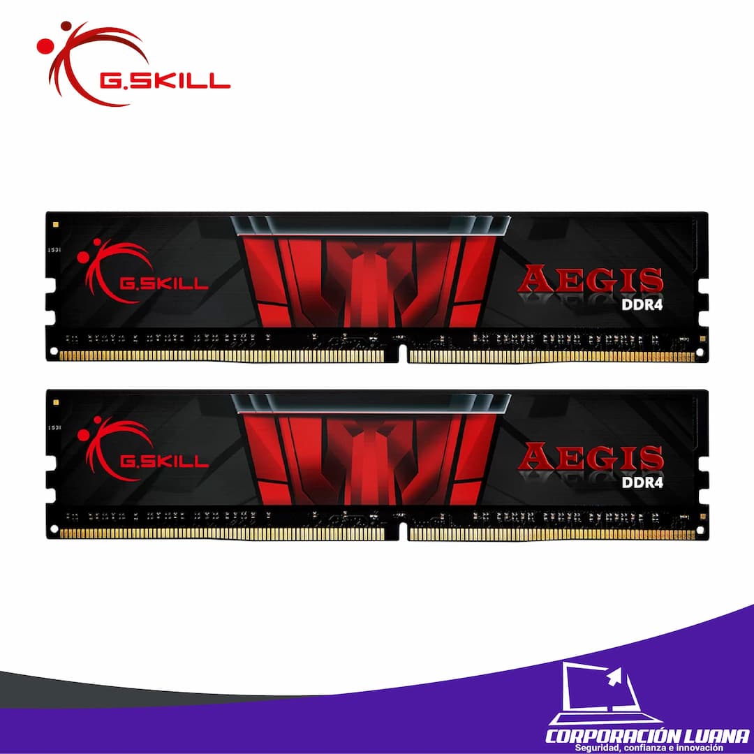 Foto del producto MEMORIA RAM G.SKILL AEGIS 32GB (2X16 ) 3200 MHZ ( F4-3200C16D-32GIS ) DDR4 | NEGRO/ROJO | CL16
