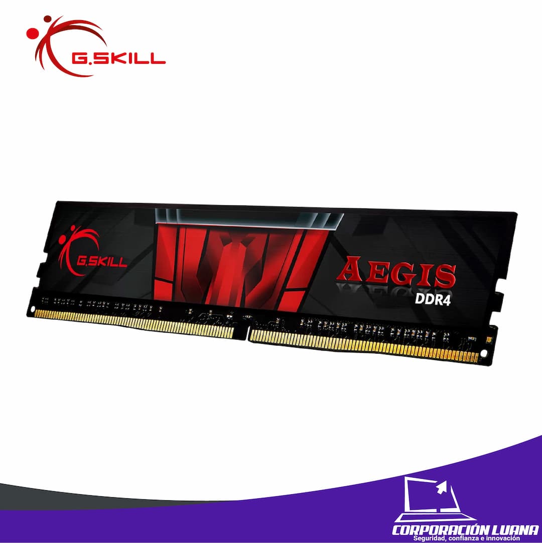 Imagen de MEMORIA RAM G.SKILL AEGIS 32GB (2X16 ) 3200 MHZ ( F4-3200C16D-32GIS ) DDR4 | NEGRO/ROJO | CL16