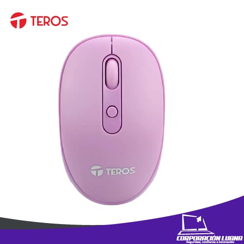 MOUSE INALAMBRICO TEROS ( TE5075P ) PURPURA | 1600 DPI | USB RECEPTOP