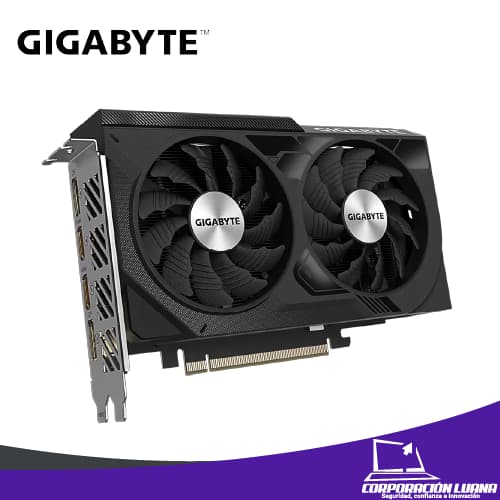 TARJETA DE VIDEO GIGABYTE RTX 4060 WINDFORCE ( GV-N4060WF2OC-8G ) 8GB | X2 FAN | GDDR6 | 128 BIT