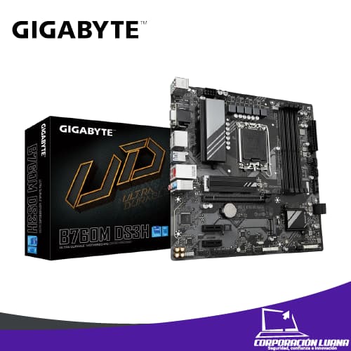 Foto del producto MOTHERBOARD  GIGABYTE INTEL  B760M DS3H DDR5 LGA 1700