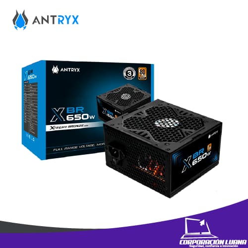 FUENTE ANTRYX XBR-650 650W 80 PLUS BRONZE (PN:FP-650W)