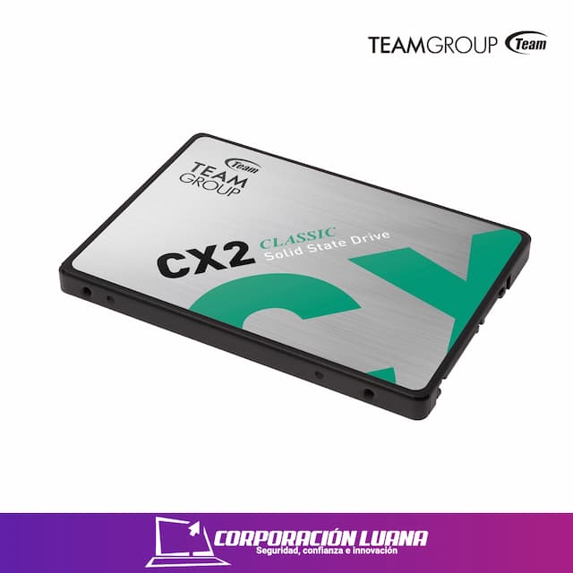 UNIDAD INTERNA DE ESTADO SÓLIDO (SSD) T253" TEAM GROUP CX2 2,5"" 256 GB SATA III 3D NAND READ 540MB/S WRITE 490MB/S
