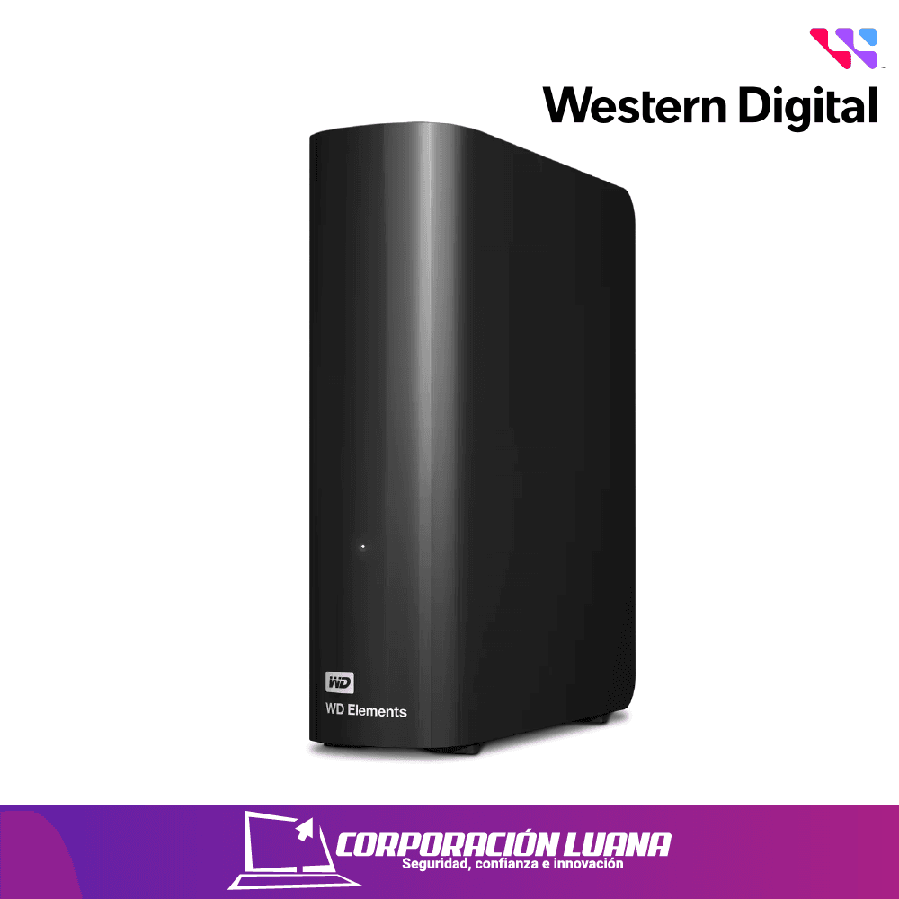 DISCO DURO EXTERNO WESTERN DIGITAL ELEMENTS DESKTOP 10TB  ( WDBWLG0100HBK-NESN ) HARD
