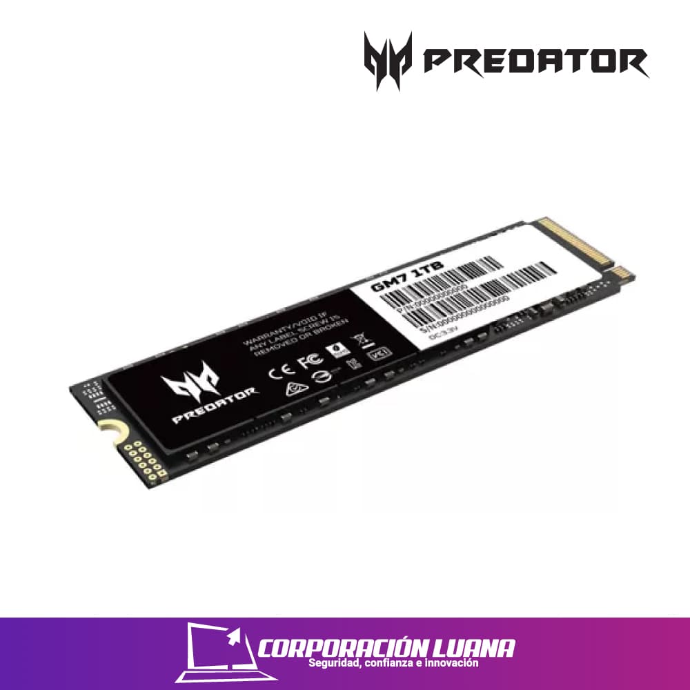 Imagen de SSD M.2 PREDATOR GM7 1TB ( BL.9BWWR.118 ) NVME PCIE GEN4