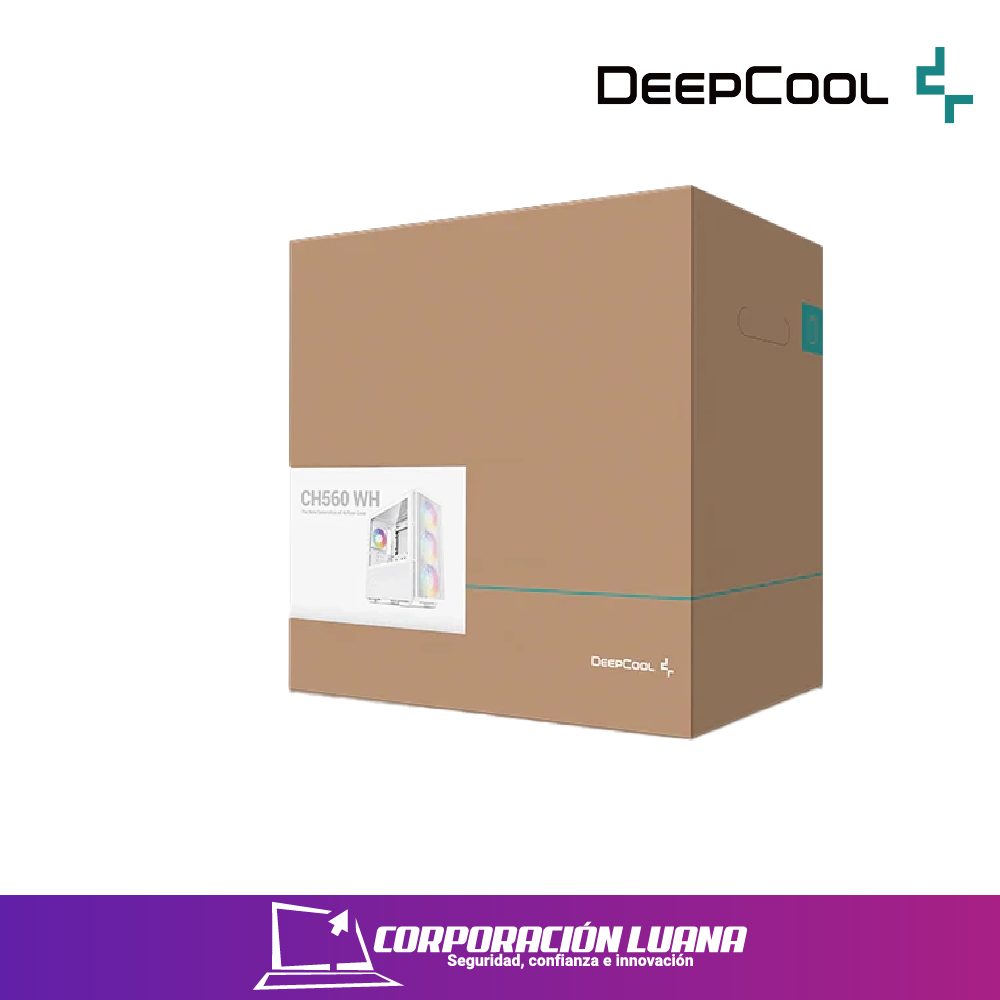 Imagen de CASE DEEPCOOL CH560 ( R-CH560-WHAPE4-G-1 ) S/FUENTE | 4 FANES | BLANCO | RGB