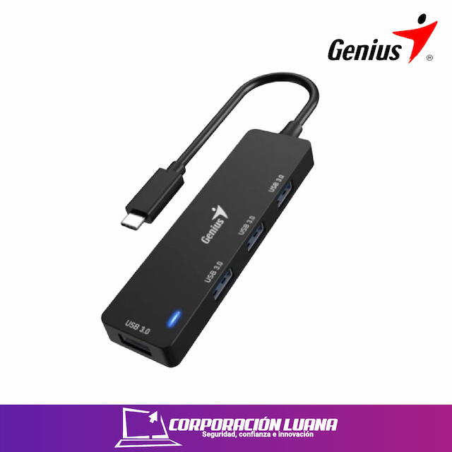 HUB GENIUS UH-400 ( 31240002400 ) 4 PUERTOS | USB 3.0