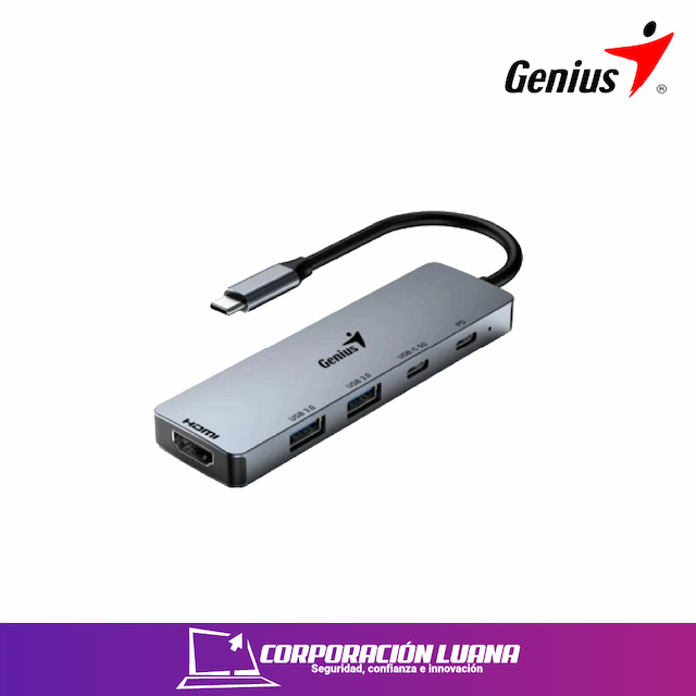 HUB GENIUS UH-500 TYPE-C ( 31240003400 ) USB 3.0 | GREY