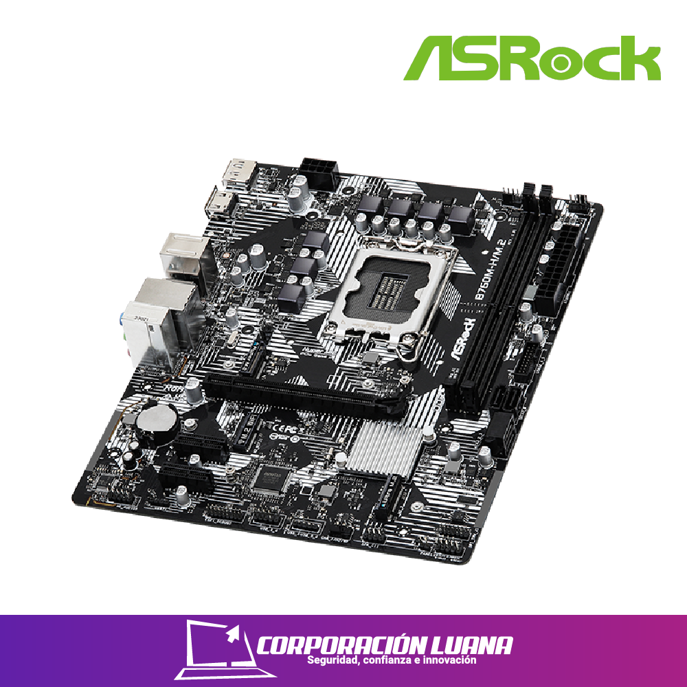 Imagen de MOTHERBOARD ASROCK B760M-H/M.2 ( 90-MXBM40-A0UAYZ ) DDR5 | LGA1700