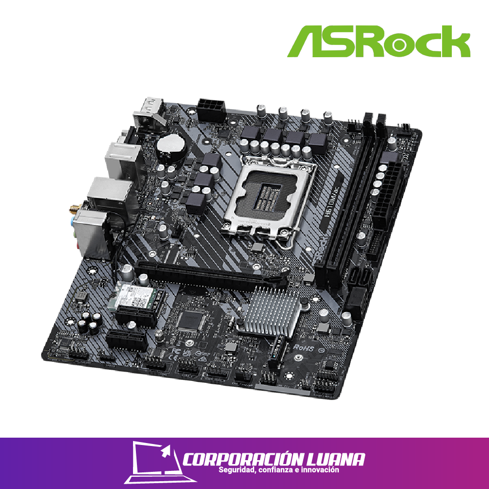 Imagen de MOTHERBOARD ASROCK H610M AC ( 90-MXBHH0-A0UAYZ ) DDR4 | LGA1700