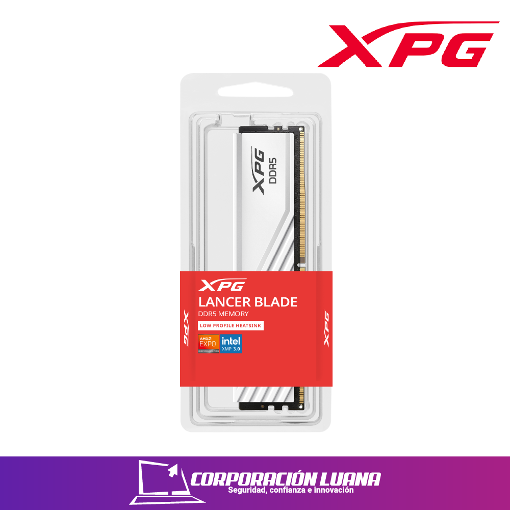 Imagen de MEMORIA RAM XPG LANCER BLADE 16GB 5600 MTS ( AX5U5600C4616G-SLABWH ) DDR5 | BLANCA