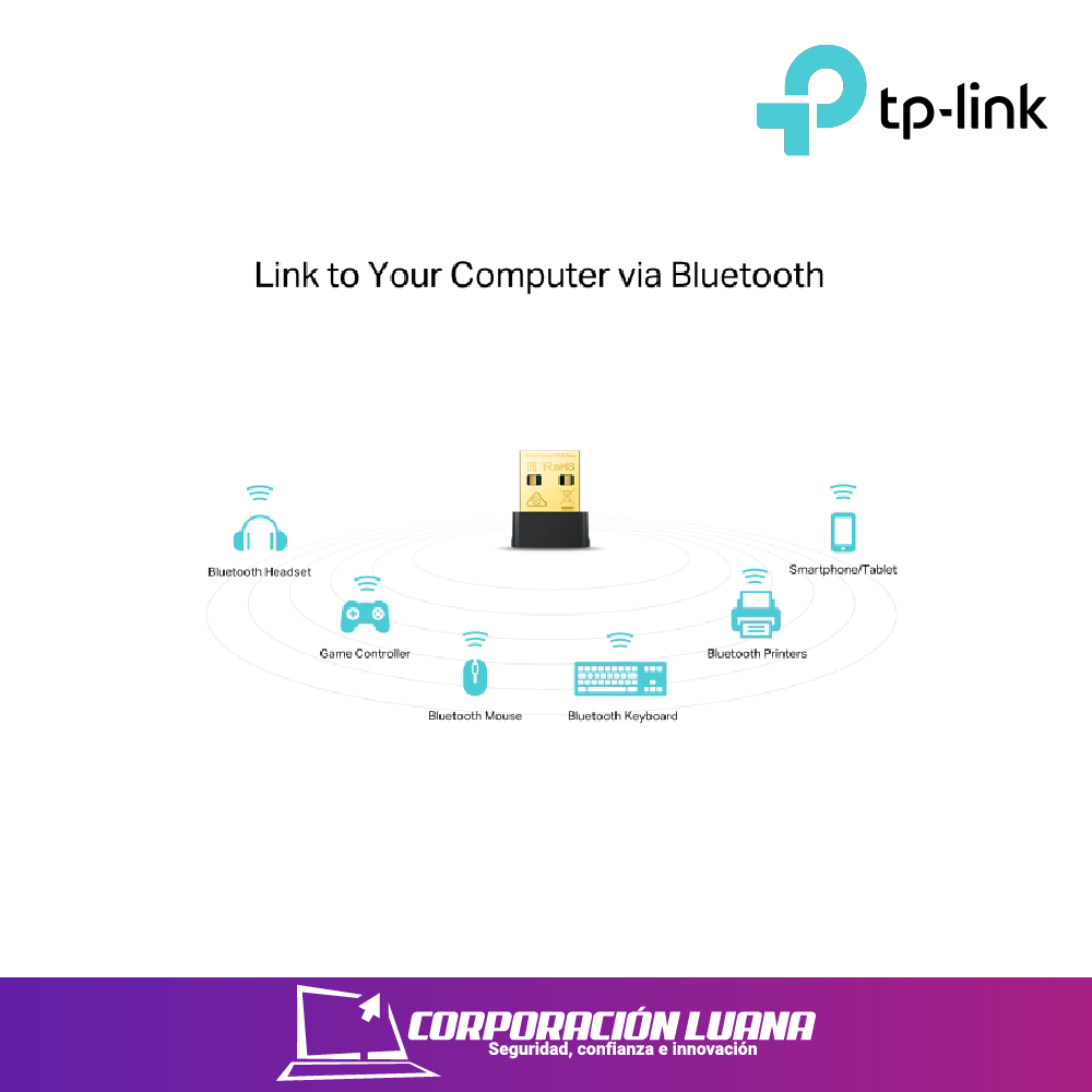 Imagen de ADAPTADOR TP-LINK AC600 ( T2UB NANO ) WIFI - BLUETOOTH 4.2