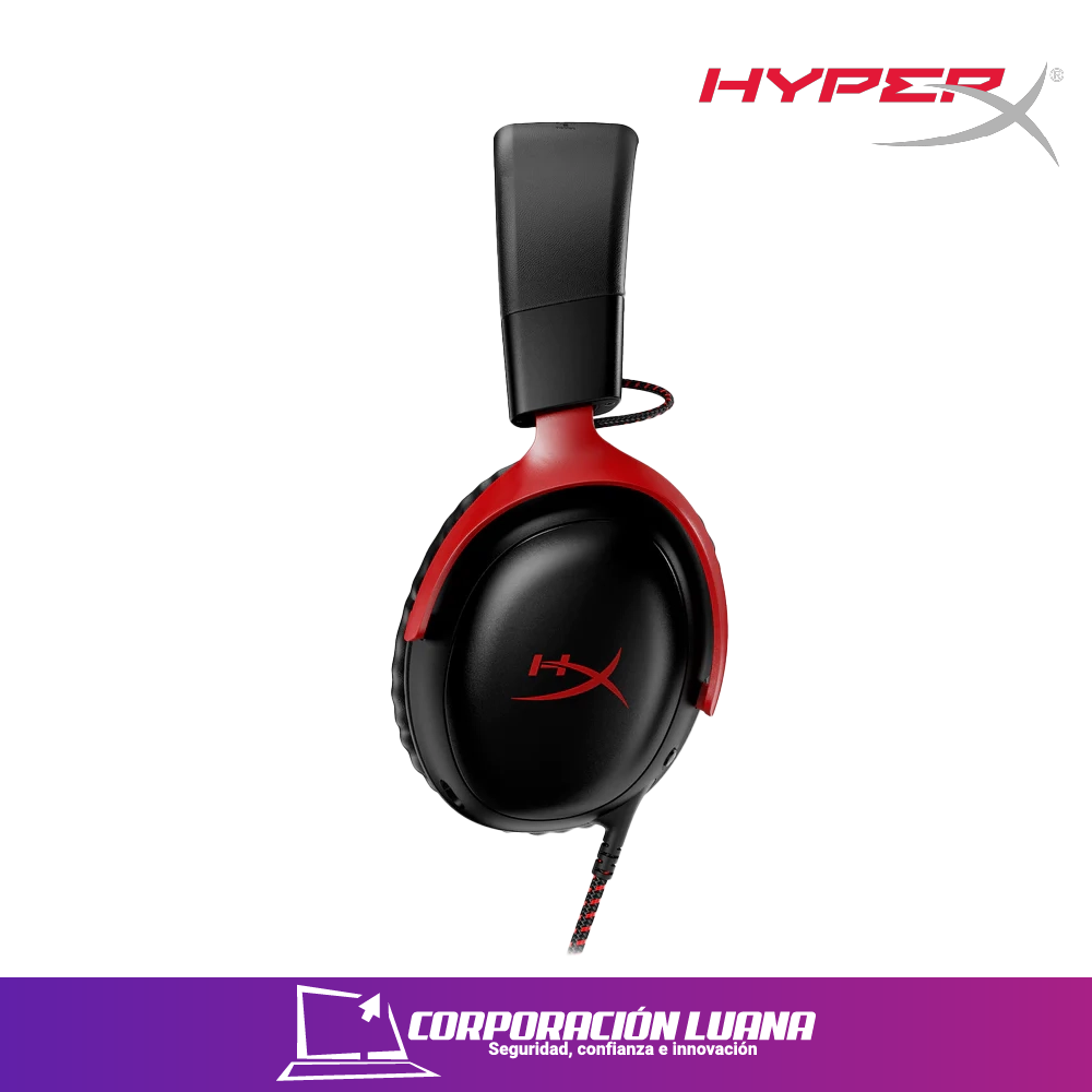 Imagen de AUDIFONOS HYPERX CLOUD III SIGNATURE COMFORT ( N53169-001 ) NEGRO - ROJO | MULTI-PLATAFORM