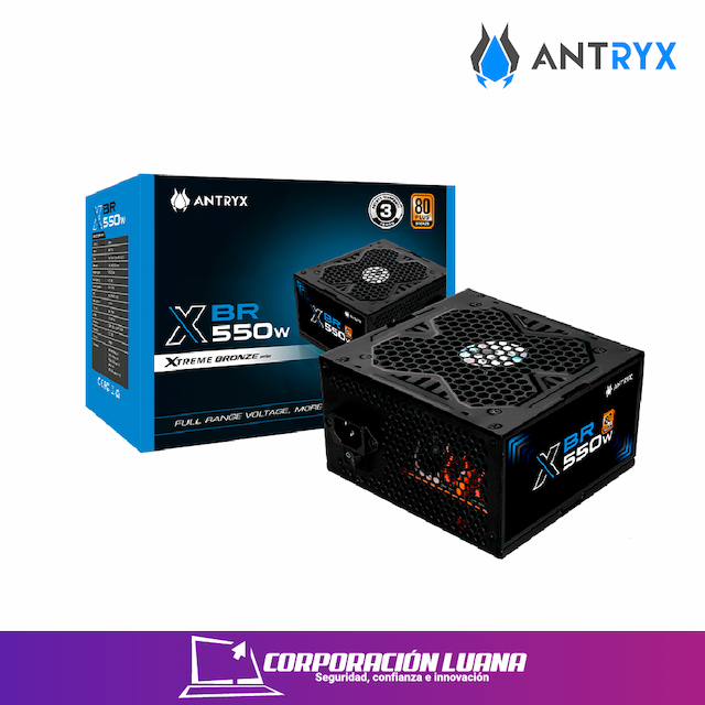 FUENTE DE PODER ANTRYX 550W ( XBR-550 ) 80 PLUS BRONZE