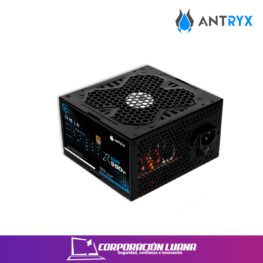 Imagen de FUENTE DE PODER ANTRYX 550W ( XBR-550 ) 80 PLUS BRONZE