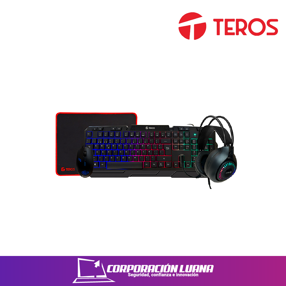 Foto del producto COMBO TEROS ( TE-4063N ) TECLADO+MOUSE+AUDIFONOS+MOUSE PAD