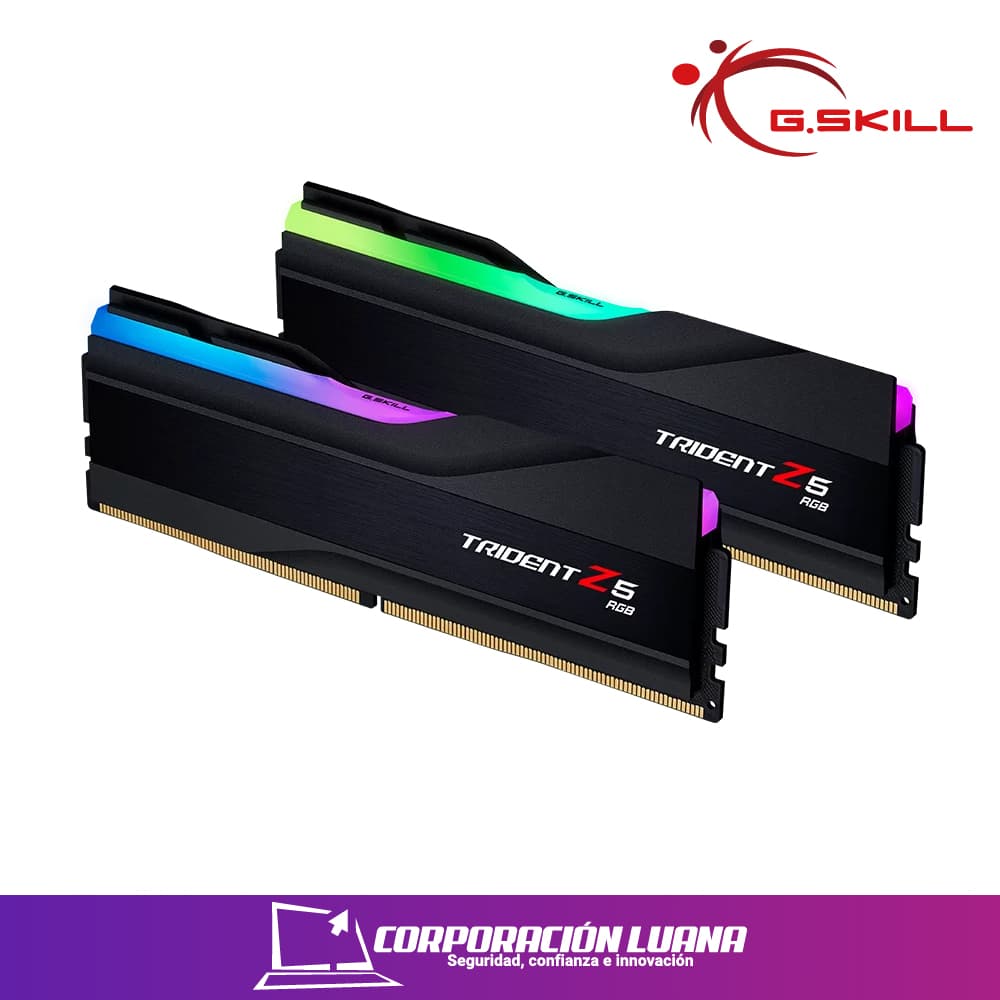 Imagen de MEMORIA RAM G.SKILL TRIDENT Z5 32GB (16X2) 6400 MHZ ( F5-6400J3239G16GX2-TZ5RS ) DDR5 | LED RGB