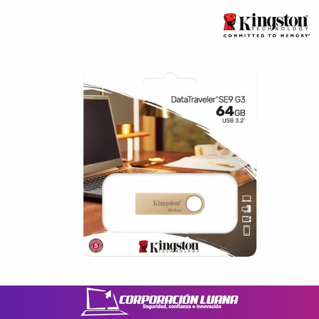 MEMORIA USB KINGSTON 64GB ( DTSE9G3/64GB ) METAL