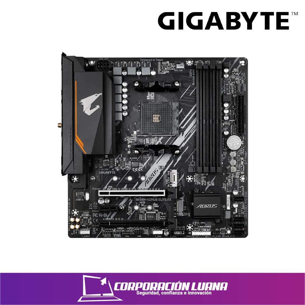 Imagen de MOTHEROBARD GIGABYTE B550M AORUS ELITE AX ( B550-AORUS-ELITE-AX ) DDR4 | AM4