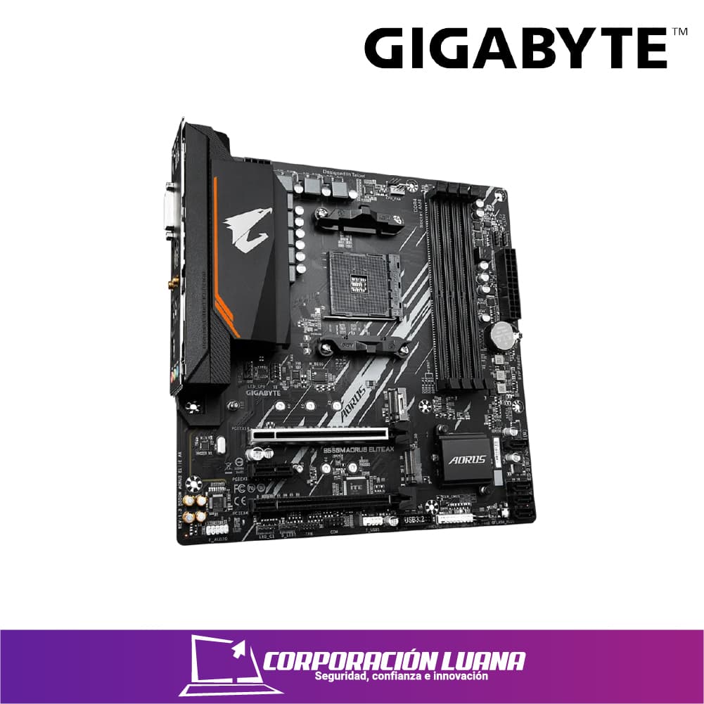 Imagen de MOTHEROBARD GIGABYTE B550M AORUS ELITE AX ( B550-AORUS-ELITE-AX ) DDR4 | AM4