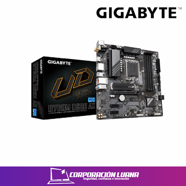 MOTHERBOARD GIGABYTE B760M DS3H AX G12 ( B760M-DS3H-AX-G12 ) DDR5 | LGA1700