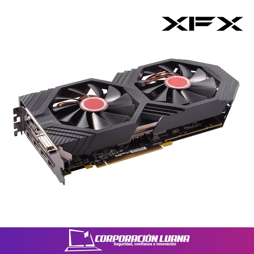 Imagen de TARJETA DE VIDEO XFX RADEON RX 580 ( RX-580P8DFD6 ) 8GB | X2 FAN | 3 DP | HDMI