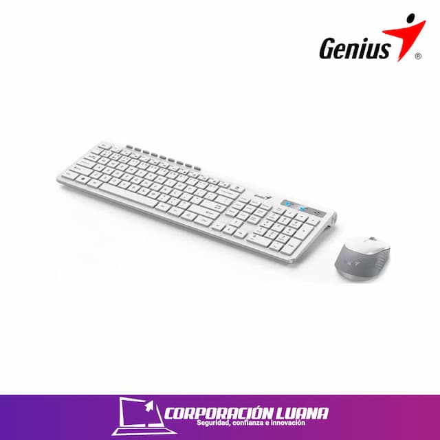 COMBO GENIUS SLIMSTAR 8230 INALAMBRICO ( 31340015401 ) TECLADO+MOUSE | INALAMBRICO | MULTIMEDIA | WHITE