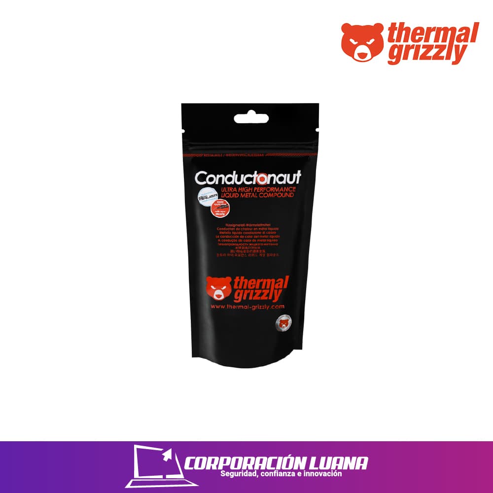 Imagen de PASTA TERMICA THERMAL GRIZZLY  ( CONDUCTONAUT ) 5 GRAMOS | METAL LIQUIDO