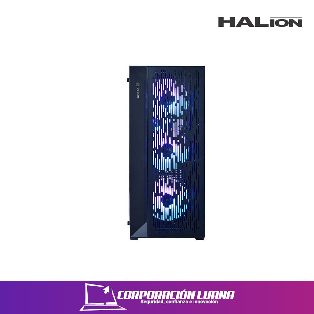Foto del producto CASE GAMER HALION ( FOXTROT 02 ) S/FUENTE | X4 FAN | LED ARGB | NEGRO