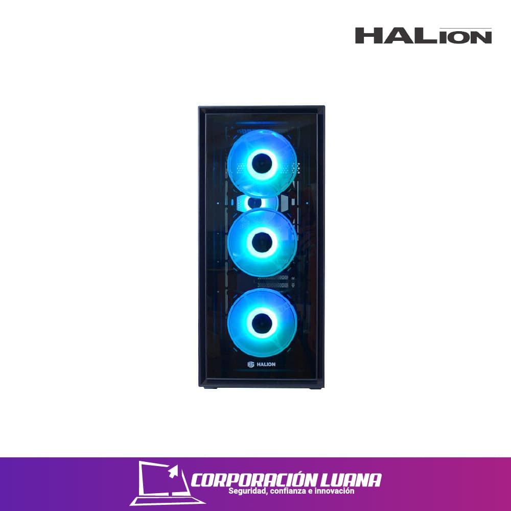 Foto del producto CASE GAMER HALION ( FOXTROT 05 ) S/FUENTE | X4 FAN | LED ARGB | NEGRO