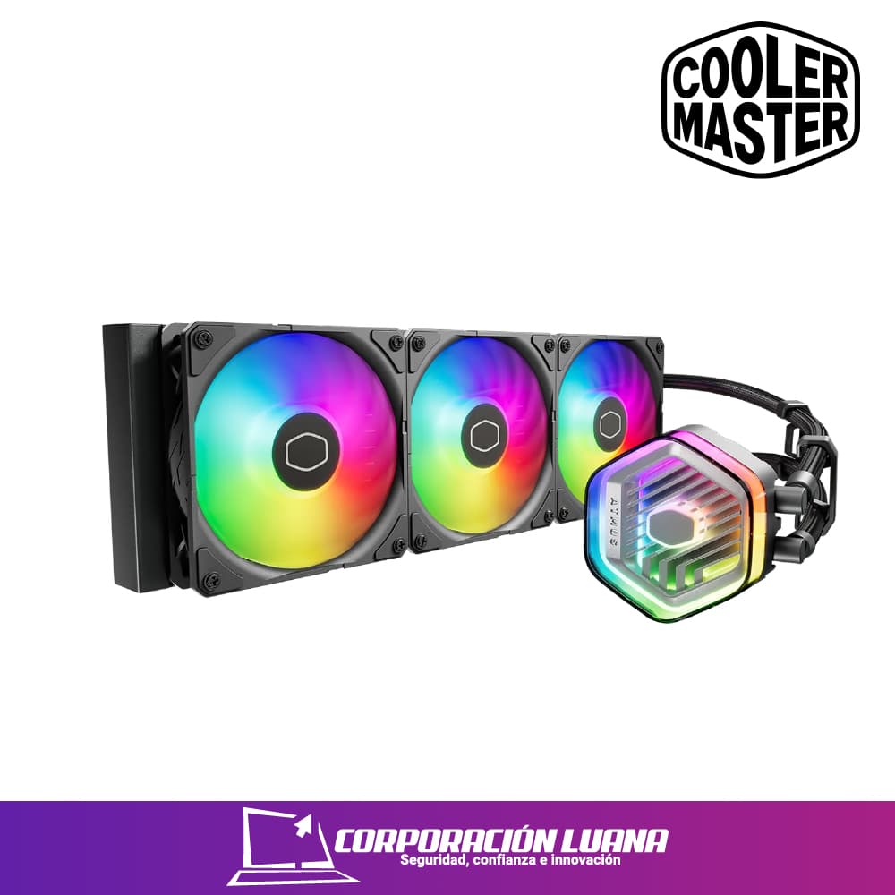 Foto del producto REFRIGERACION LIQUIDA COOLER MASTER MASTERLIQUID 360 ATMOS ( MLX-D36M-A25PZ-R1 ) ARGB | AMD-INTEL